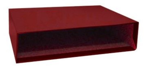 Caixa Para Pasta de Arquivo Cartonex 200AC 350x290x80 L80 Vermelha