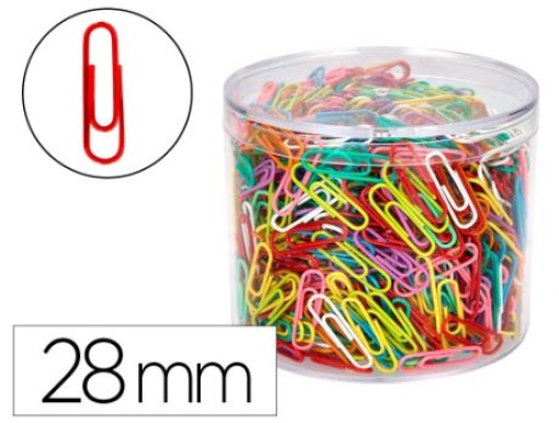 Clips Liderpapel Plastificados Cores Sortidas 28mm Cx.1000un (LI05)