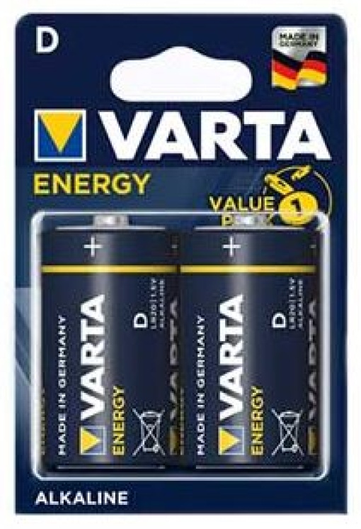 Pilha Alcalina Varta Energy LR20 (D) 1.5v (Blister 2uni)