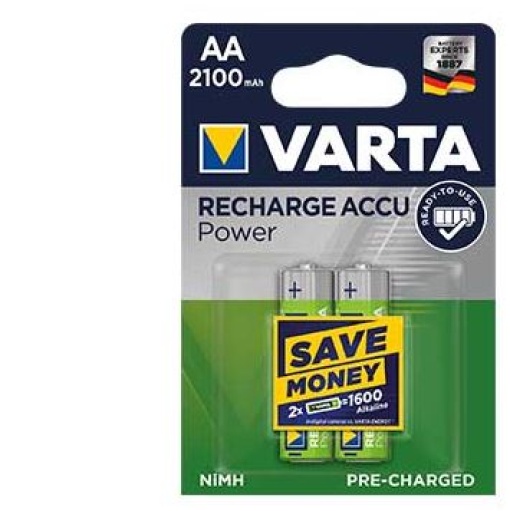 Pilha Recarregavel Varta HR6 AA 2100mAh 1.2V 2un