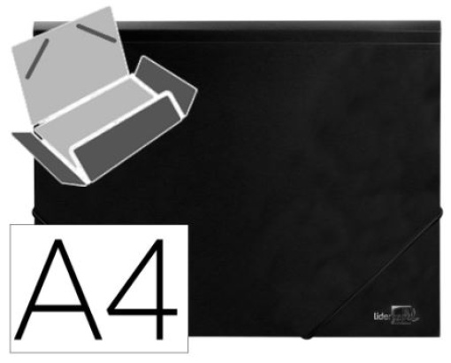Pasta Liderpapel C/Elasticos Abas Polipropileno A4 Preta (CG67)