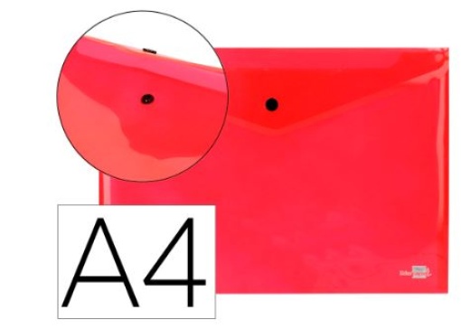 Bolsa Porta Documentos Liderpapel Com Mola A4 Vermelho (DS13)