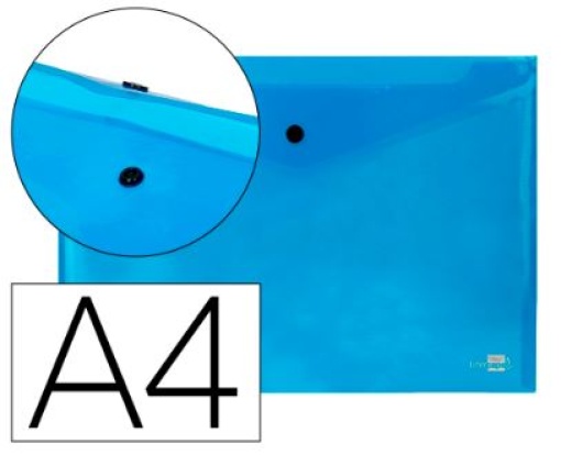 Bolsa Porta Documentos Liderpapel Com Mola A4 Azul (DS15)