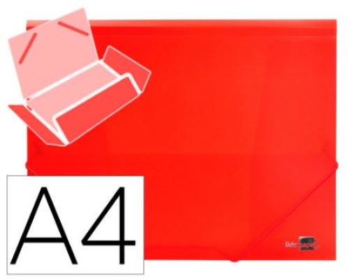 Pasta de Elasticos Liderpapel Polipropileno A4 Vermelho (CG68)