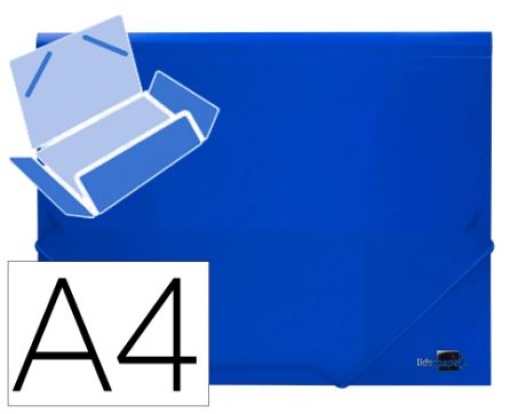 Pasta de Elasticos Liderpapel Polipropileno A4 Azul (CG69)