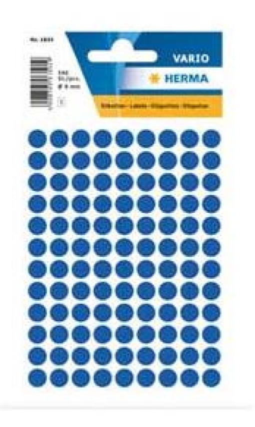 Etiquetas Redondas 08mm Azul Herma1833 540un