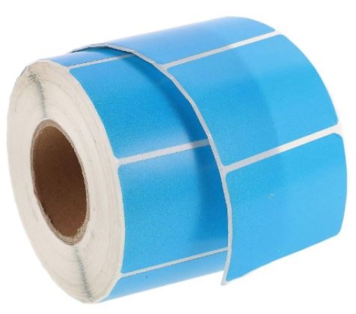 Etiqueta Papel Meio Brilho 100x60mm Azul T75 Rolo C/1000un