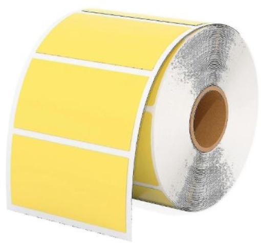 Etiqueta Papel Meio Brilho 100x150mm Amarela T40 Rolo C/1000un