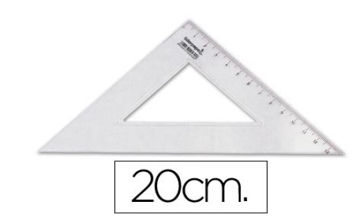 Esquadro Liderpapel Triangulo Plastico 20cm (ES02)