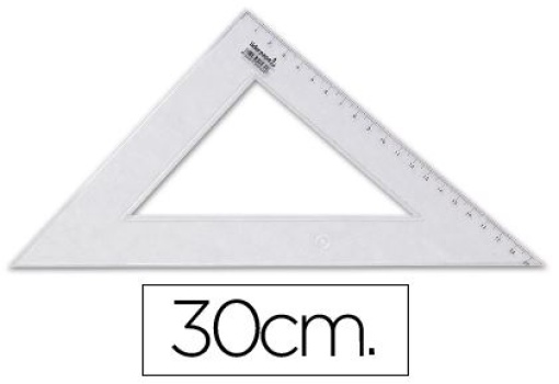 Esquadro Liderpapel Triangulo Plastico 45gaus 30cm (ES07)