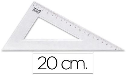 Esquadro Liderpapel Triangulo Plastico 20cm (RN02)