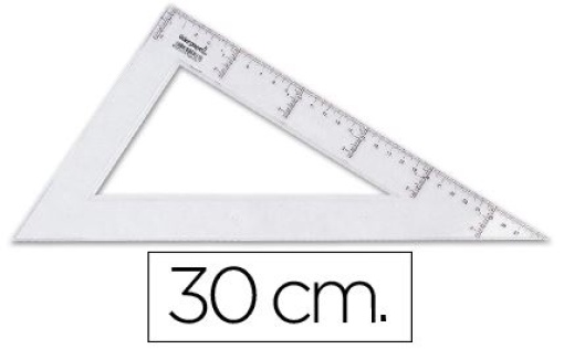 Esquadro Liderpapel Triangulo Plastico 30graus 30cm (RN07)