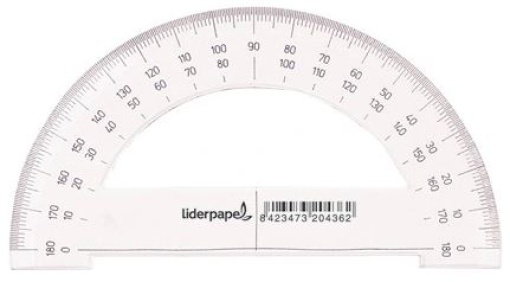 Transferidor Plastico Cristal Liderpapel 13cm (SM01)