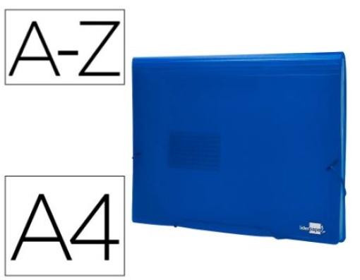 Pasta Classificadora C/Fole Liderpapel A4 Transp. 13 Departamentos Azul