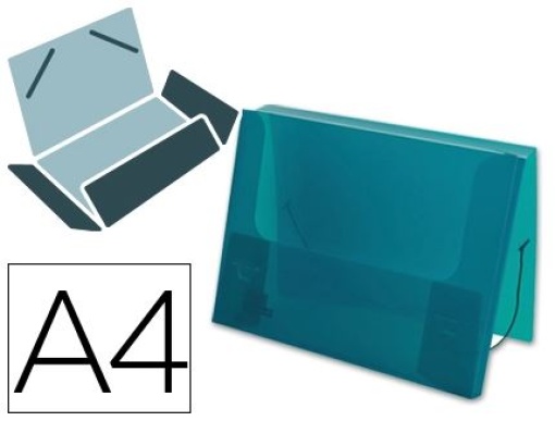 Pasta Liderpapel Porta Documentos C/Elasticos Polipropileno A4 Verde Translucida L25