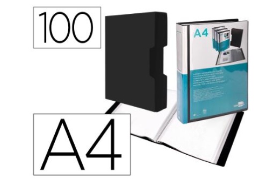 Capa Catalogo Liderpapel 100bolsas A4 Preta C/Caixa (CJ65)