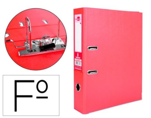 Pasta de Arquivo Liderpapel Documenta PVC Folio 75mm Vermelho (AZ33)
