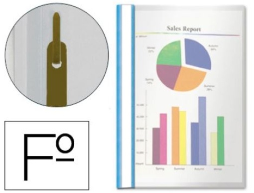 Classificador Esselte Folio Plastico Com Ferragem Azul