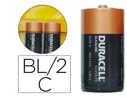 Pilha Duracell Alcalina C LR14  Blister 2uni (940280)