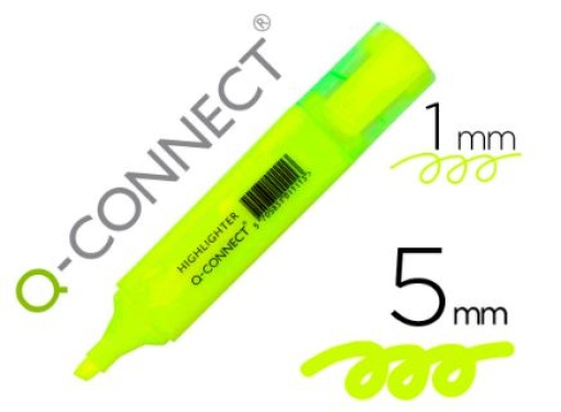Marcador Fluorescente Q-Connect de Ponta Biselada Amarelo (KF01111)