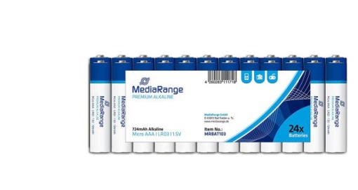 Pilhas Mediarange Alcalinas LR3 (AAA) - Pack 24