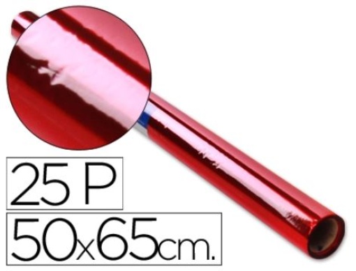 Papel Celofane Sadipal 50x65cm 20gr Vermelho (Rolo 25fls)