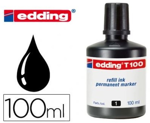 Recarga Marcadores Permanentes Edding T100 100ml Preta