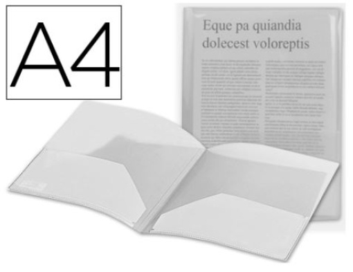 Bolsa Dossier Liderpapel C/Dupla Bolsa A4 Cristal (DB02)