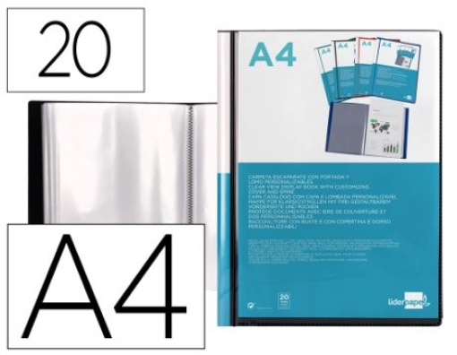 Capa Catalogo Liderpapel A4 C/20 Bolsas Preta (Personalizavel)
