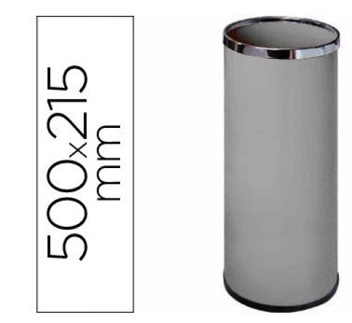 Porta Guarda-Chuvas Sie Metalico 301 Cinza Medida 50x21,5cm Aros Cromados (301-G)