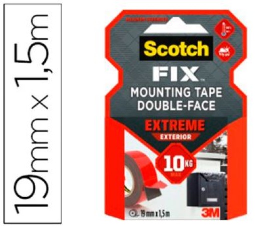 Fita Adesiva Scotch Fita Dupla Face 1,5mtx19mm (341915-B12)