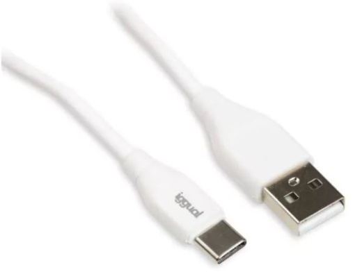 Cabo USB-A/USB-C  Q3.0 Iggual 1m Branco