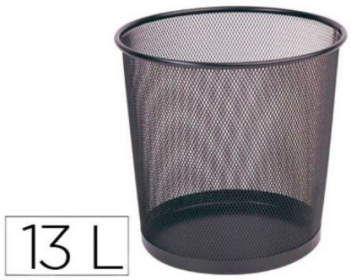 Cesto de Papeis Q-Connect Rede Metalico Preto 13L (KF00873)