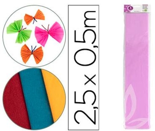 Papel Crepe Liderpapel 1F 50cm x 2,5m Lilas Classico (CP08)