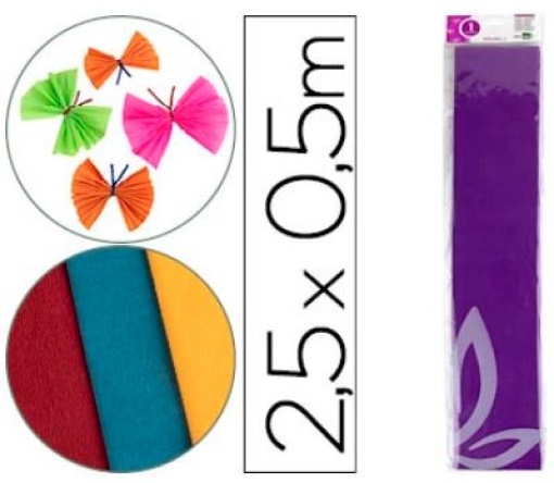 Papel Crepe Liderpapel 1F 50cm x 2,5m Violeta Escuro Classico (CP09)