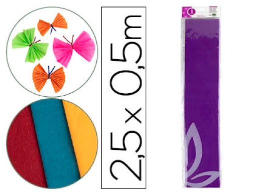 Papel Crepe Liderpapel 1F 50cm x 2,5m Violeta Escuro Classico (CP09)