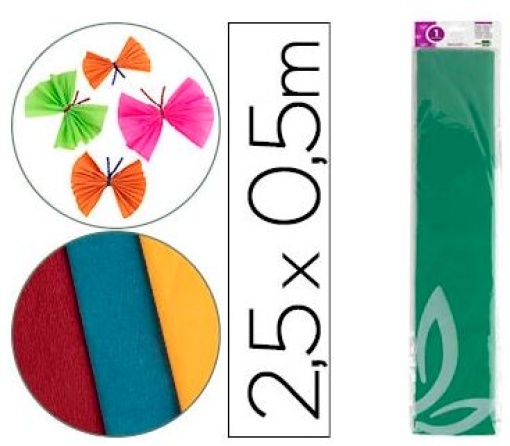 Papel Crepe Liderpapel 1F 50cm x 2,5m Verde Classico (CP14)