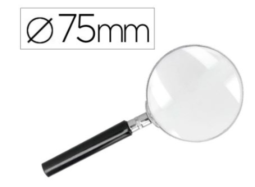 Lupa Cristal Q-Connect Aro Metalico 75mm