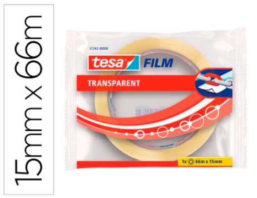 Fita Adesiva Tesa Practic Transparente 66mx15mm Embalada (57342)
