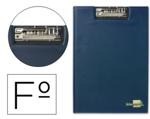 Porta Notas Com Mini Clip Superior Liderpapel Azul
