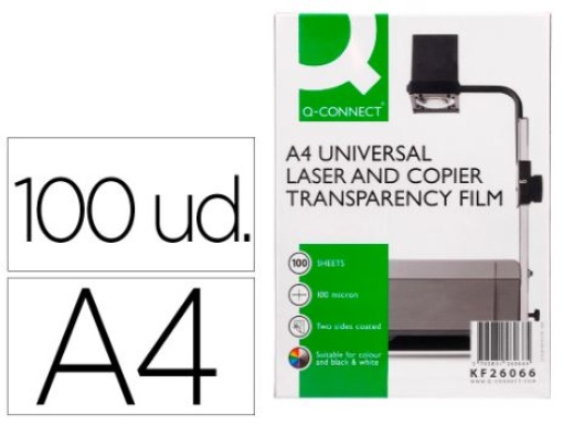 Acetato Q-Connect A4 Para Fotocopias Duas Faces Cx.100un (KF26066)