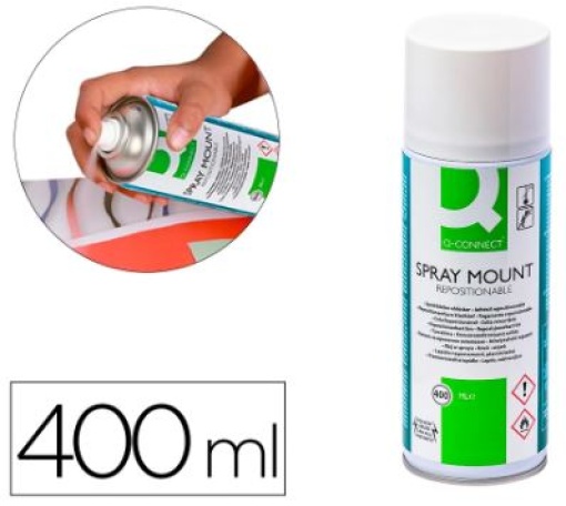 Cola Spray Q-Connect Adesivo Reposicionável 400ml (KF01071)