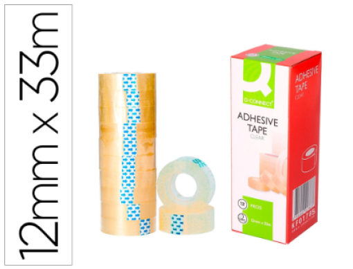 Fita Adesiva Q-Connect 33mx12mm Pack 12Rolos (KF01785)