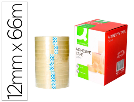 Fita Adesiva Q-Connect 66mx12mm Pack de 12rolos (KF27015)