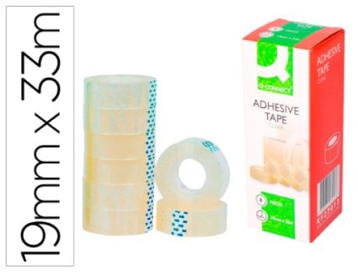 Fita Adesiva Q-Connect Clear 33mx19mm Pack 8Rolos (KF27013)
