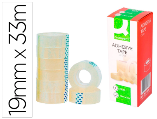 Fita Adesiva Q-Connect 33mx19mm Pack 8Rolos (KF27013)