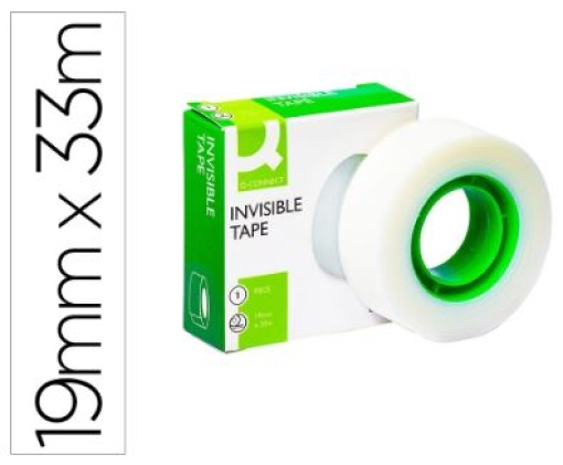 Fita Adesiva Q-Connect Invisivel 33mt x 19mm (KF02164)