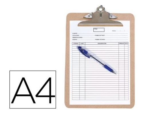 Porta Notas Q-Connect A4 MDF C/Mola Metalica (Prancheta) (KF01304)