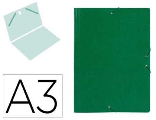 Pasta de Elasticos Liderpapel A3 Verde (CG32)