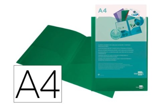 Bolsa Dossier Liderpapel Com Dupla Bolsa A4 Verde